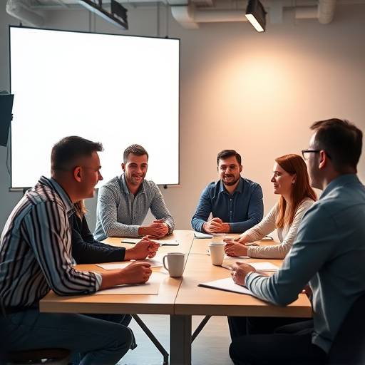 Luminary Lens Studios team members in a meeting